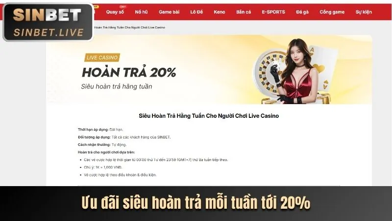 Thưởng nạp tiền hàng ngày tại 6bbet